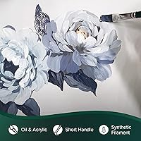 Vista 3 de Silver Brush Limited 2502S26 - Cepillo brillante satinado rubí para acrílicos fluidos y fluidos, tamaño 26, mango corto