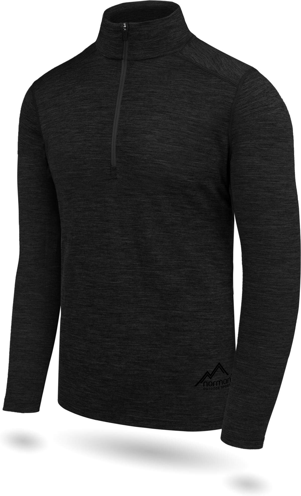 normani Herren Thermounterwäsche-Set 100% Merinowolle Pullover mit YKK-Reißverschluss und Thermounterhose