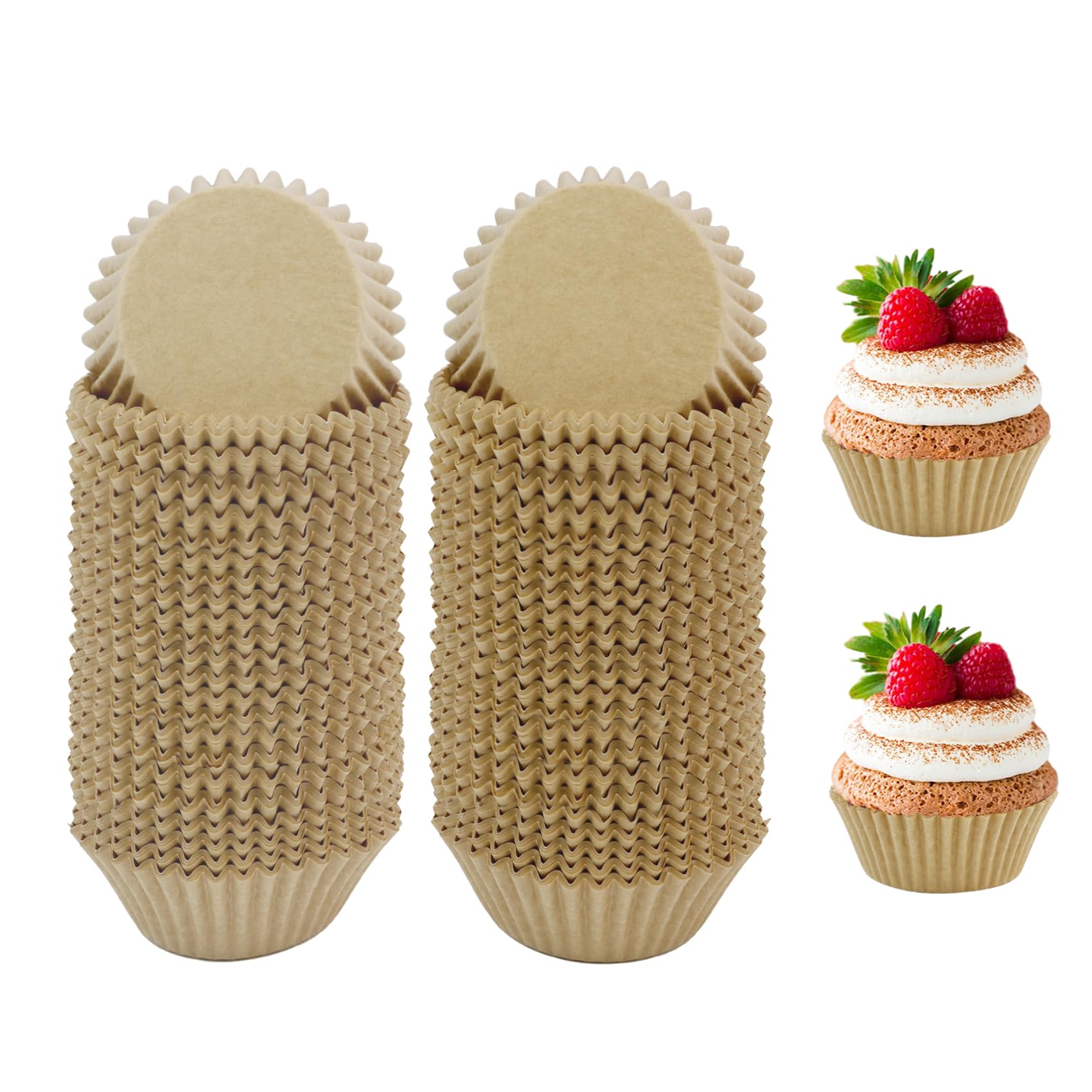 Caissettes Cupcake WECUTE - 400 Pièces - 8 Designs Arc-en-Ciel - Pour Cuisson, Fêtes Et Anniversaires