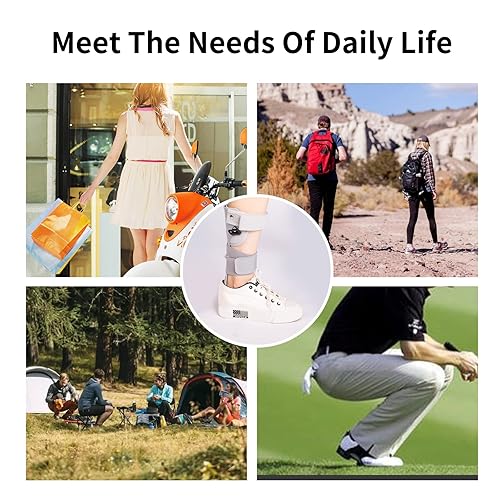 Miniatura 3 de Shuyan Jiao Ortesis médica AFO para caída del pie, férula de tobillo y pie, ortesis AFO para caminar con zapatos o dormir para hombres y mujeres,