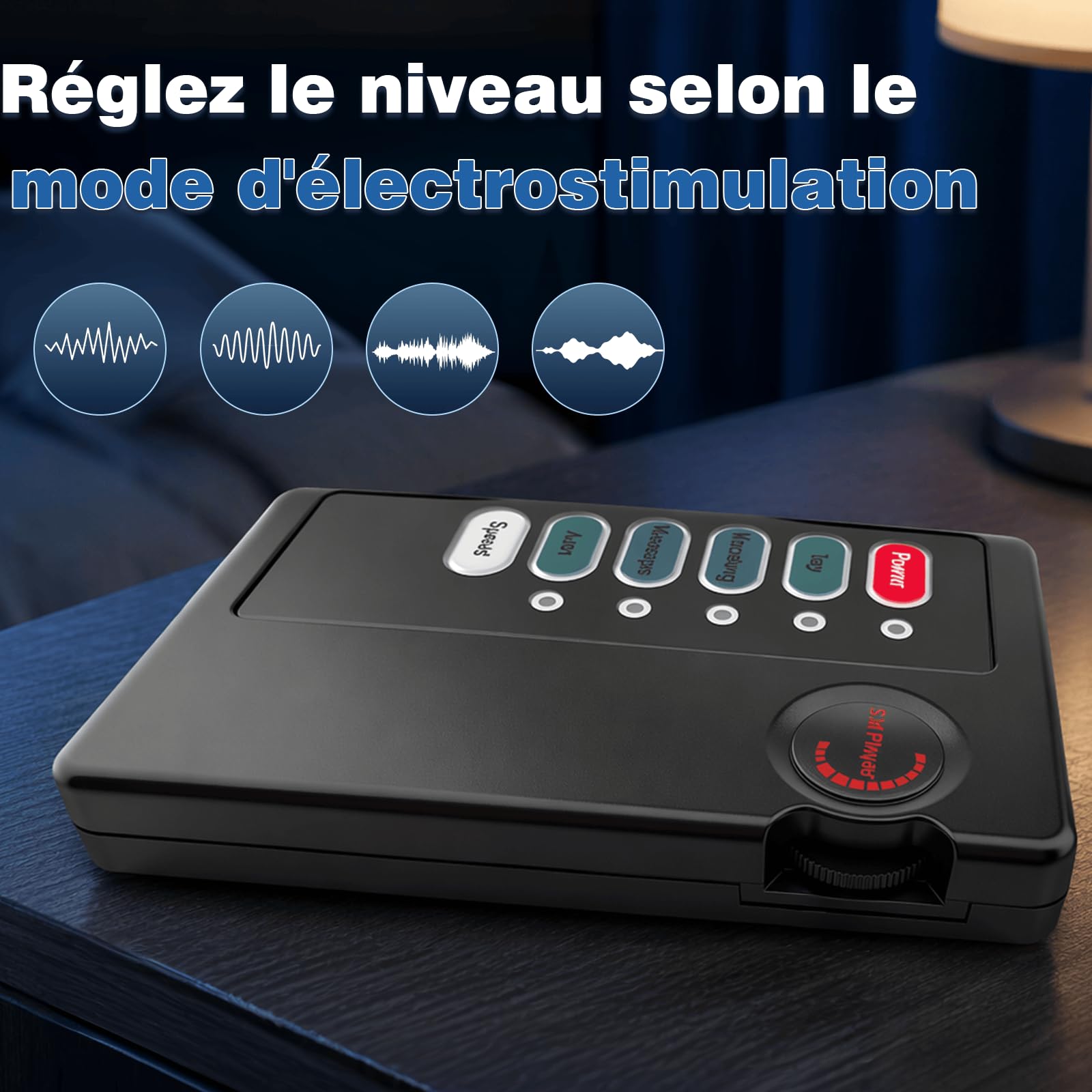 Unité de Contrôle d’électrostimulation Double Sortie 2,5 mm SM Jouet Sexuel | Boîtier de Commande pour Électrostimulation Connecter Simultanément Deux Accessoires Compatible avec la Plupart Réglable