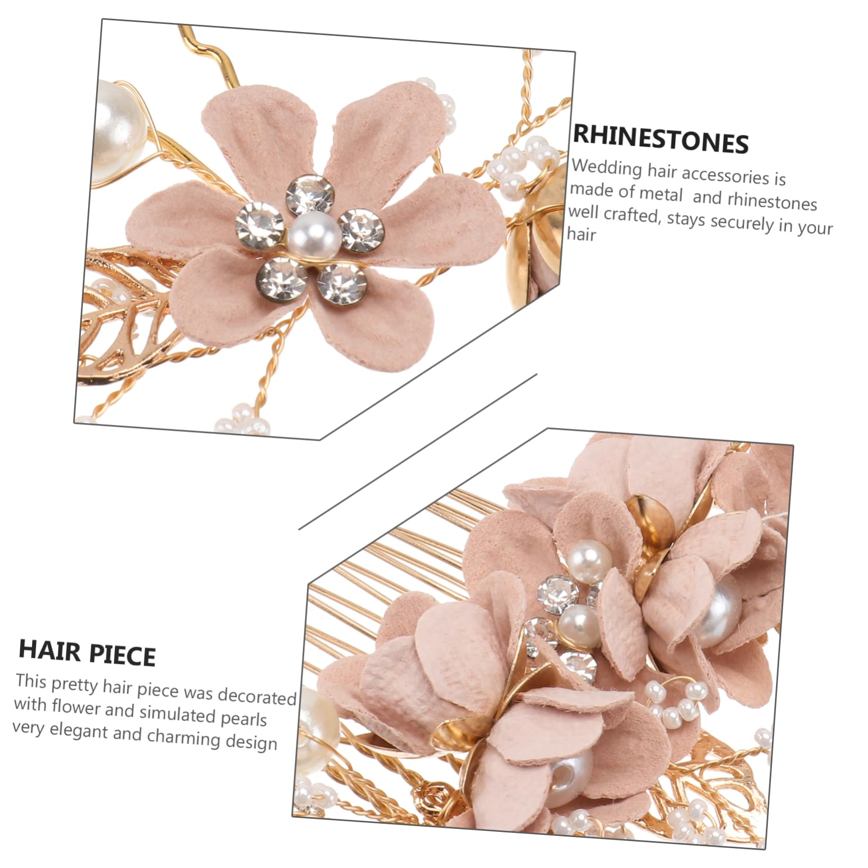 FRCOLOR 9stücke Braut Haarschmuck Mit Wasserstein Blumen Haarspangen Für Hochzeiten Und Besondere Anlässe Eleganter Haarkamm Für Bräute Und Brautjungfern