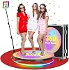 360 Photo Booth Machinefor Parties 39.8“100cm for 1-5 People, APP Remote Control 360 Photo Booth Automatic 360 Spin with Flight Case, Built-in Ring Light, Free Custom Logo 31.6in