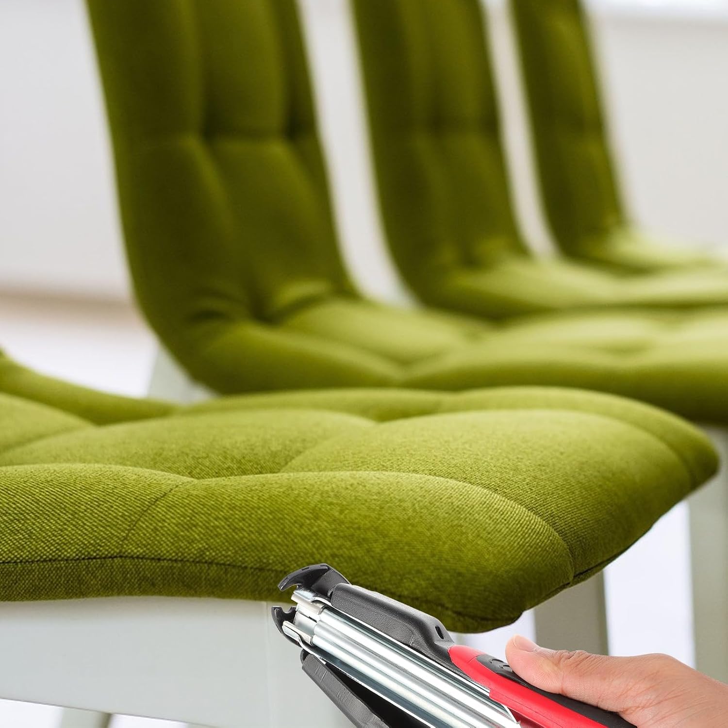 Ring Fastener Nail Pliers C-shaped Wire Cage Clamp Hand Tool for Poultry Birdcage Fence Installation with Red Handle