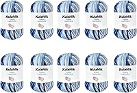 Vista 63 de 250g (5x50g) de hilo acrílico para crochet/tejido, hilo de gradiente de colores, 5 rollos de madejas, perfecto para cualquier proyecto de mini