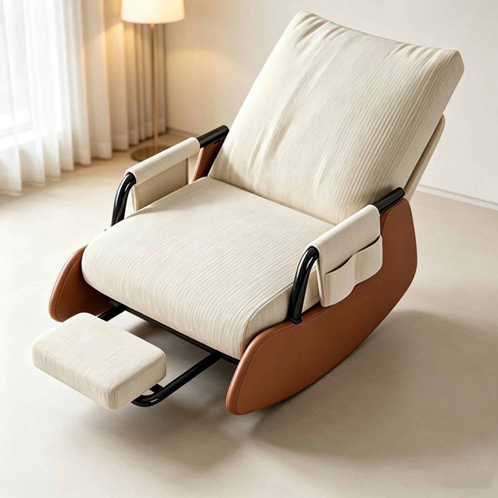 Fauteuil à bascule ergonomique avec repose-pieds fauteuil salon inclinable