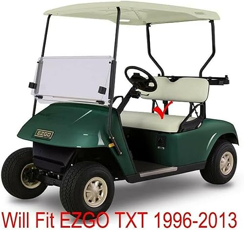 Vista 127 de Huskey - 2 fundas de asiento delantero para carrito de golf EZGO Medalist/TXT 94-13, costuras de diamante negro y azul de dos tonos con ribete azul