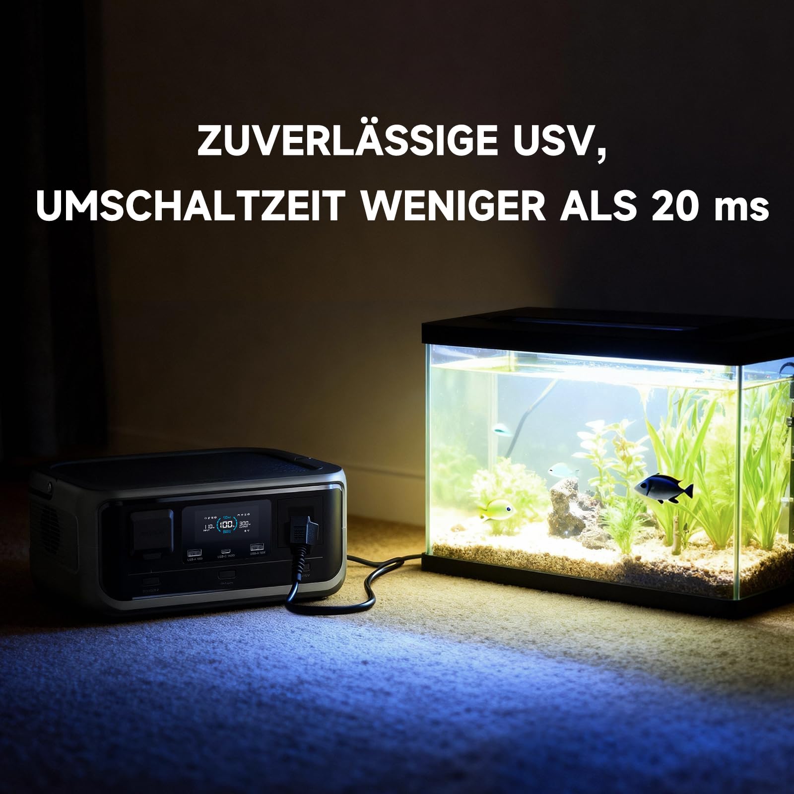 ALLPOWERS VOLIX P300 Tragbare Powerstation mit Solarpanel SE100, 256Wh LiFePO4 Akku Solargenerator mit Solarpanel 100W, 300W Sinus Wechselstrom, PD100W USB-C Anschluss für Camping und Reisen