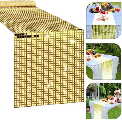 Miniatura 3 de Camino de mesa dorado brillante disco retro de los años 70, decoración de fiesta temática de los años 70, suministros de despedida de soltera,