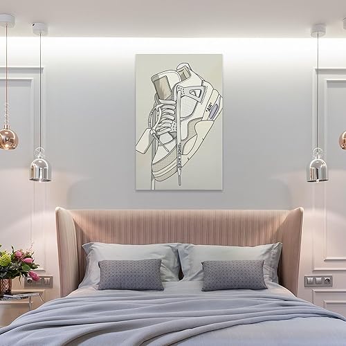 Miniatura 8 de Pósteres de pared para tenis, decoración de zapatería, pósteres estéticos, impresiones artísticas en lienzo para decoración de pared, decoración de