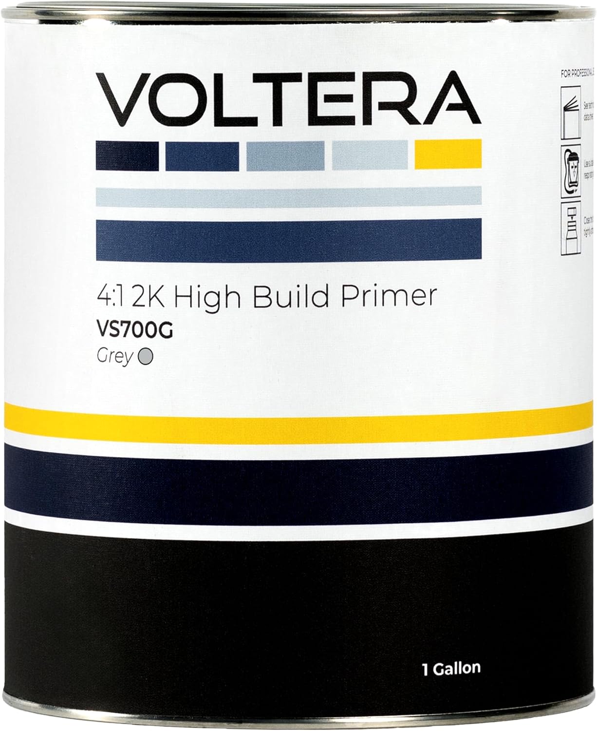 VOLTERA VS700 4:1 2K High Build Automotive Primer, 1 Gallon (Black)