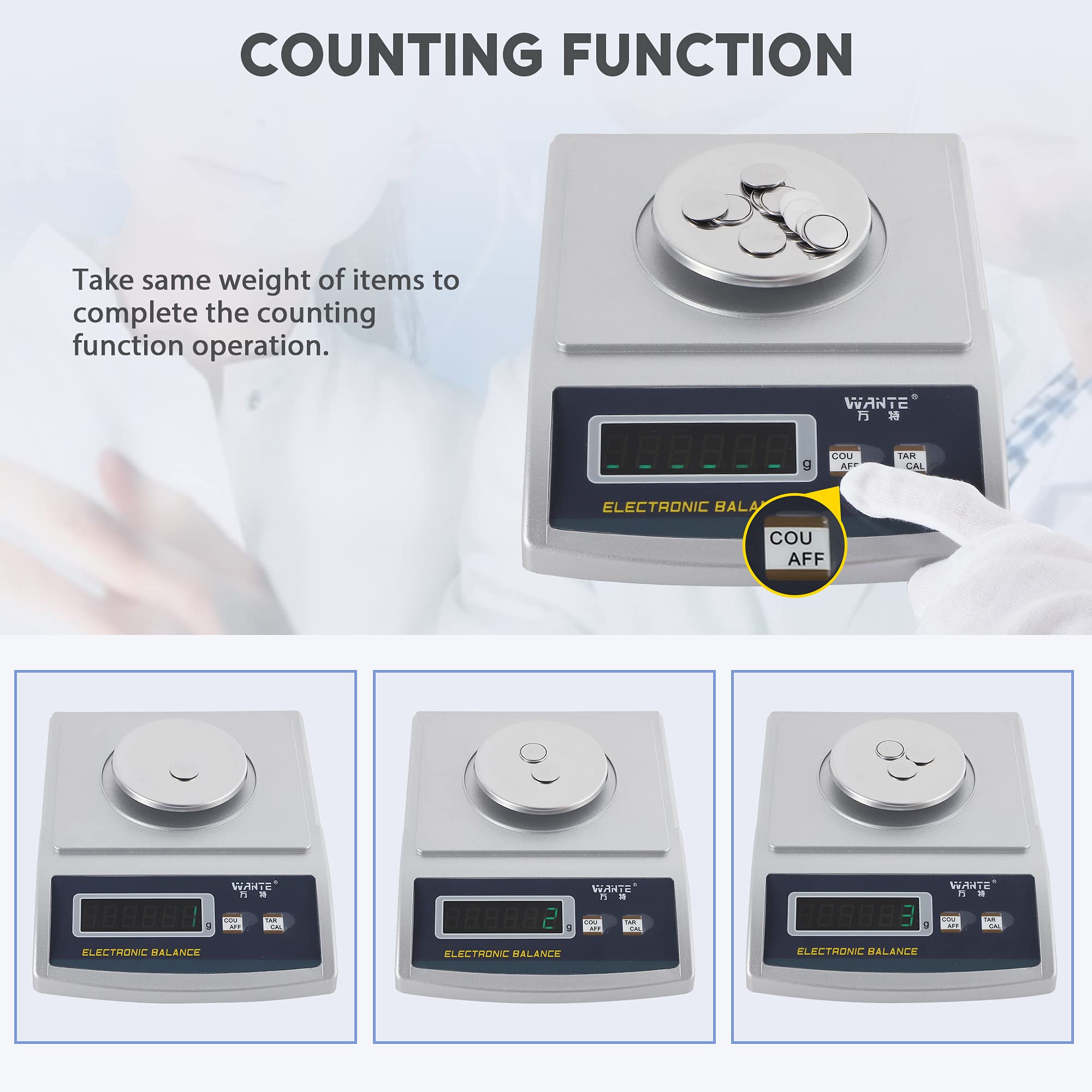 CGOLDENWALL 0.1mg Analytical Balance - 300g Capacity High Precision Lab Scale With Draft Shield