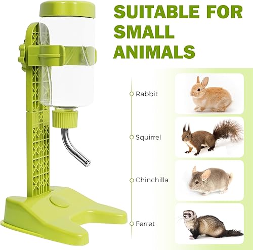 Miniatura 7 de VANNON Dispensador de agua de pie para mascotas, dispensador de botella de agua para perros con soporte, a prueba de fugas, botella de agua lenta