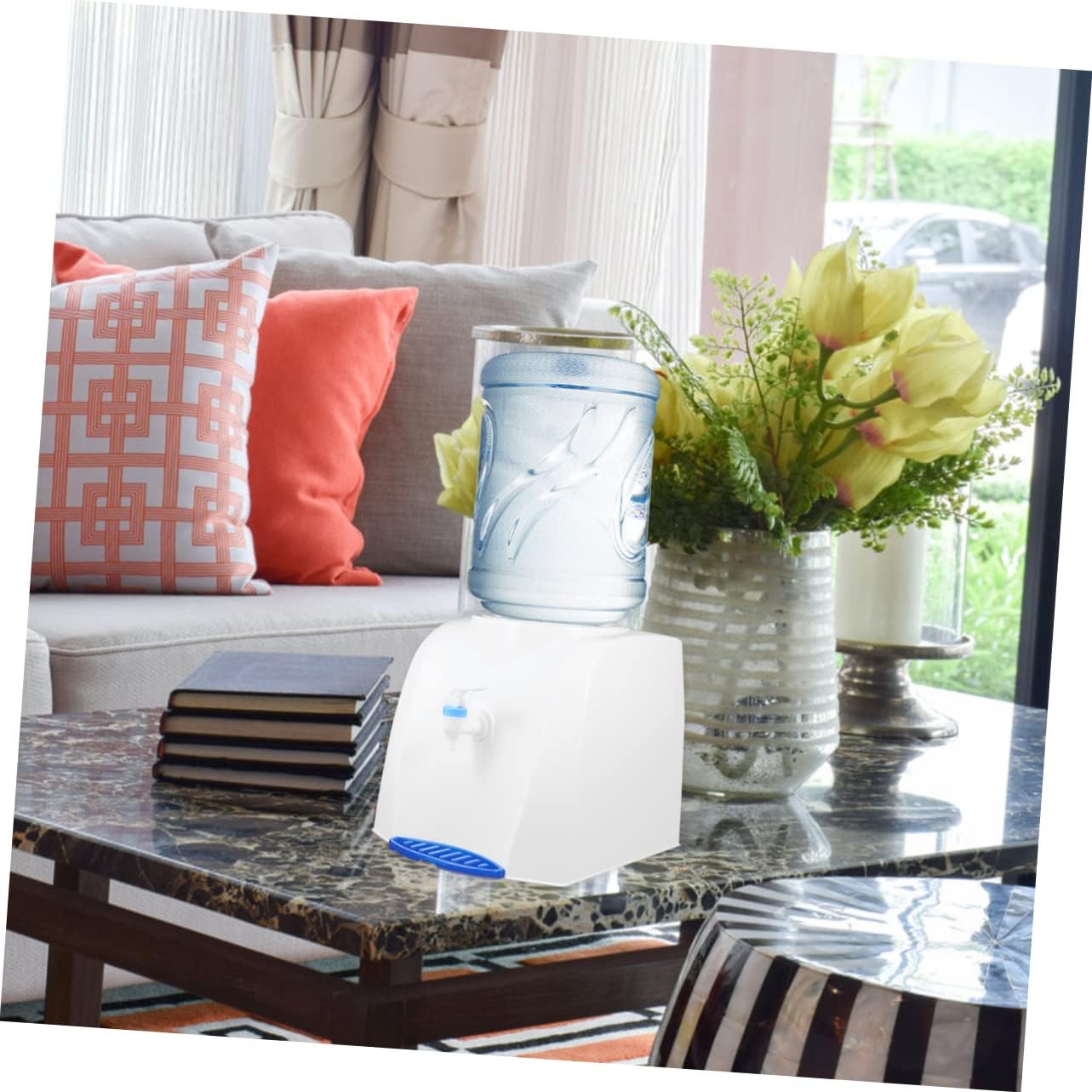 Artibetter Portable Desktop Water Dispenser Stand 1-Piece Easy Assembly Cold Water Holder for Home and Office Use Compatible 5-Gallon Jugs