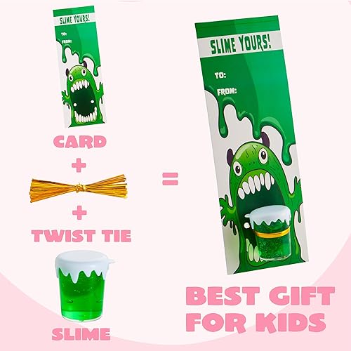 Miniatura 4 de JOYIN 28 tarjetas de regalo para el día de San Valentín para niños con slime para aliviar el estrés, juguetes para la ansiedad para el aula,