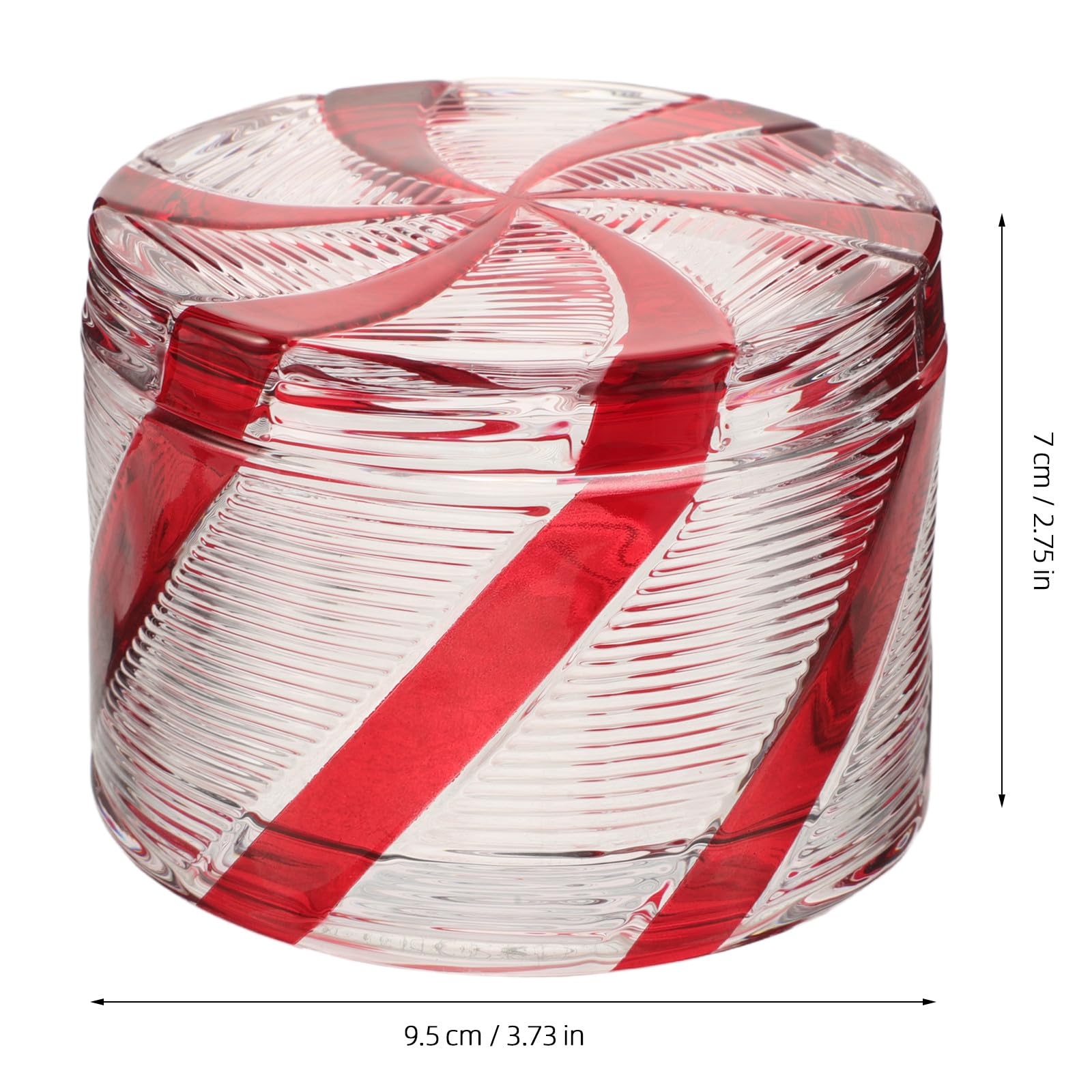 Zerodeko Tarro de cristal navideño para caramelos con tapa, diseño de
