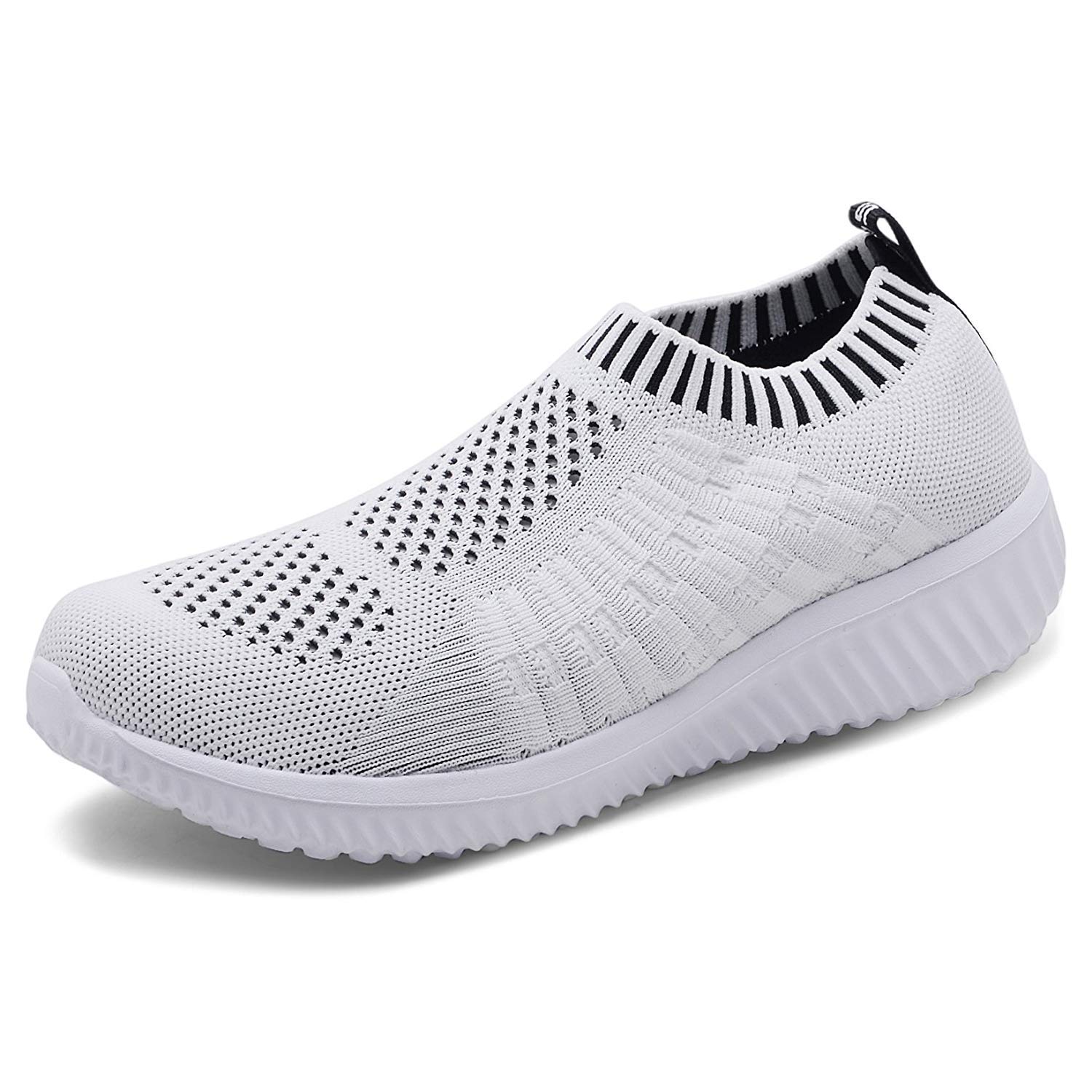 TIOSEBON Women's Athletic Walking Shoes Slip On Casual Mesh-Comfortable Tennis Workout Sneakers