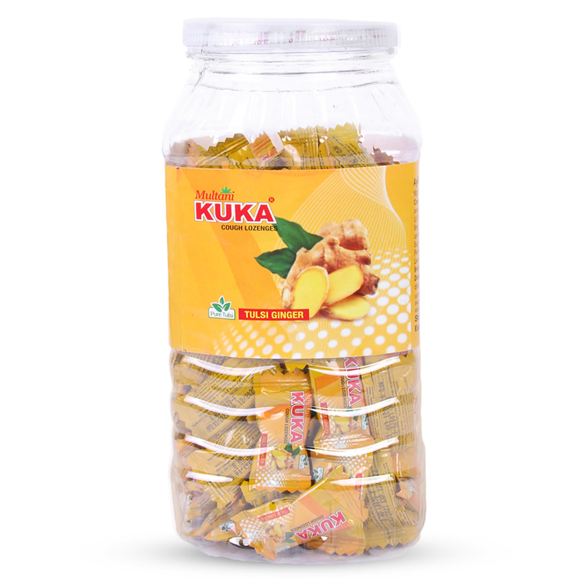 - Kuka Cough Lozenges | Get Ayurvedic Relief from Throat Irritation and Other Throat Problems | Useful in Dry Cough | Goodness Of Tulsi & Ginger | Jar (150 Lozenges)