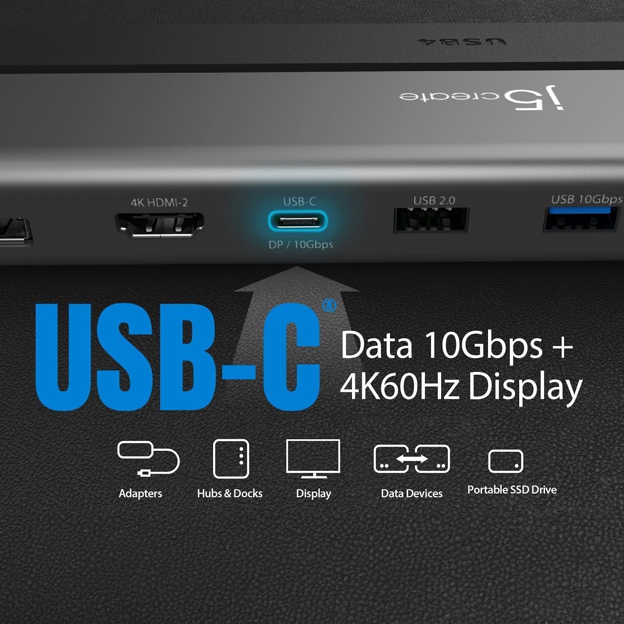 Amazon.co.jp: j5 create USB4 Thunderbolt 3/4対応 Dual 4K Multi 