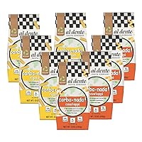 Vista 9 de Al Dente Carba-Nada Fusilli - Bajo en carbohidratos, alto en proteínas, apto para dieta cetogénica y de puntos, fideos artesanales para pasta