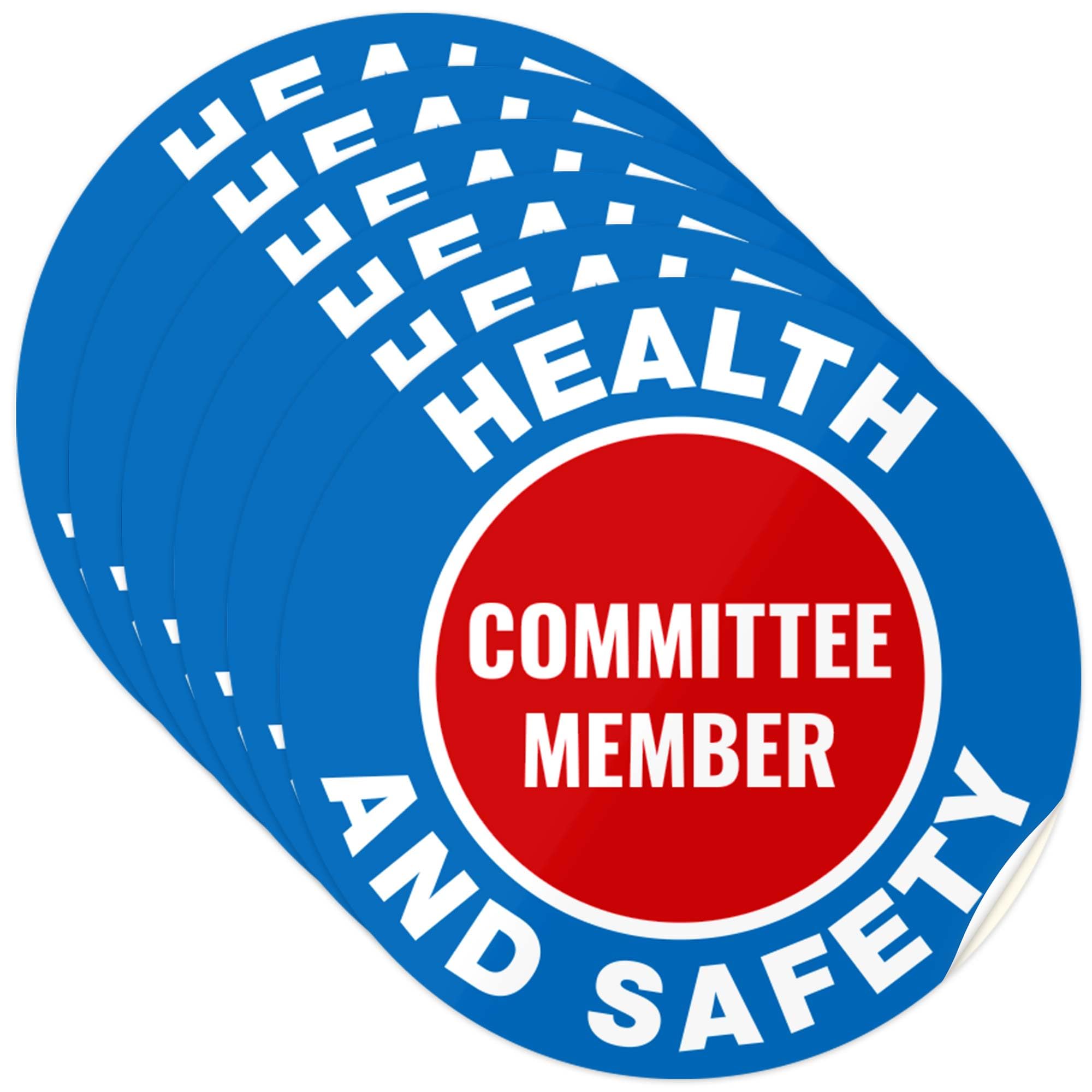 Health and Safety Committee Member Green Hard Hat Sticker, (6 Pack) 2x2 Inches, Contruction Hard Hat Decal, Made in USA by Sigo Signs