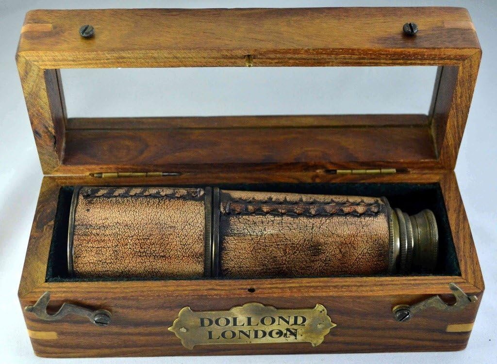 Brass Nautical Telescope Brass Hand Held Pocket Spyglass in Gift Box
