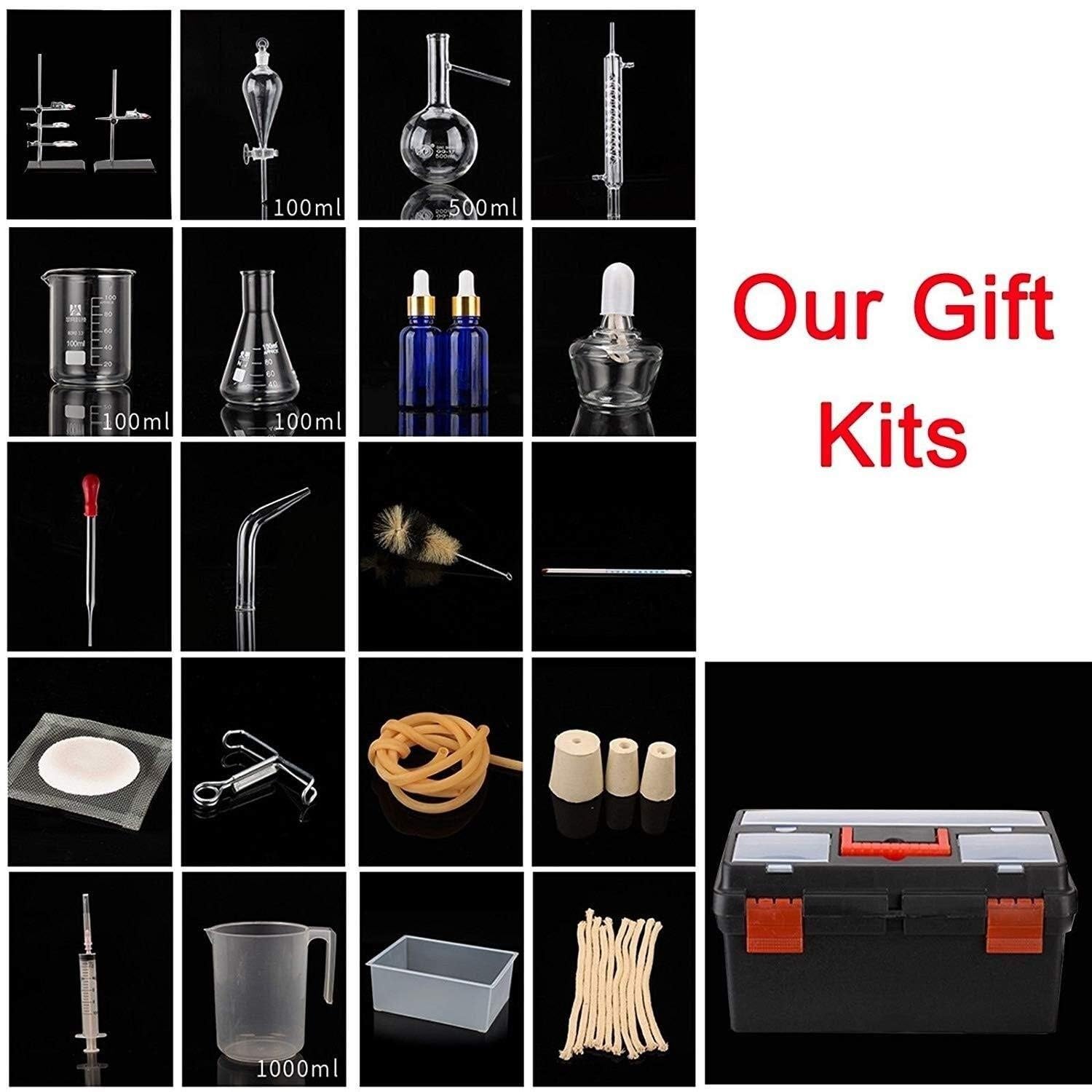 Lab Glaswaren Scientific, Labor DIY Distiller Ätherische Öle Destillationsgerät Labor Glassware Kit Chemie Lehrmittel