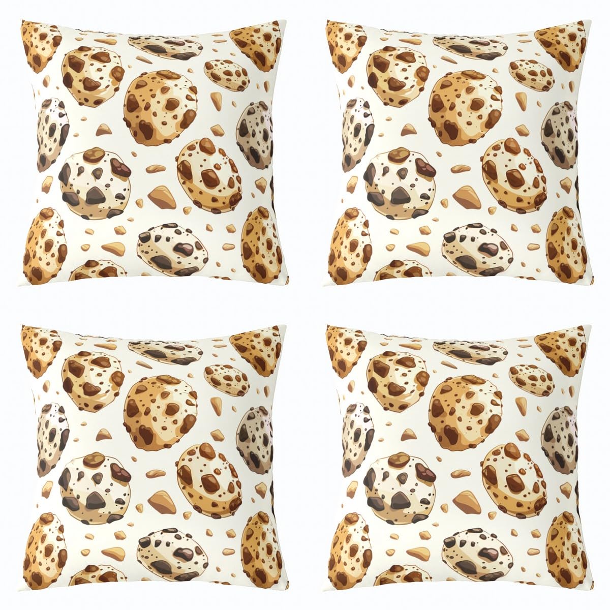 Homemissing Dinosaur egg Throw Pillow Covers 45x45cm Set of 4 Dinosaur Cushion Case for Kids Boys Girls Teens Toddler Wild Animal Egg Decorative Pillowcase Wildlife Home Decor