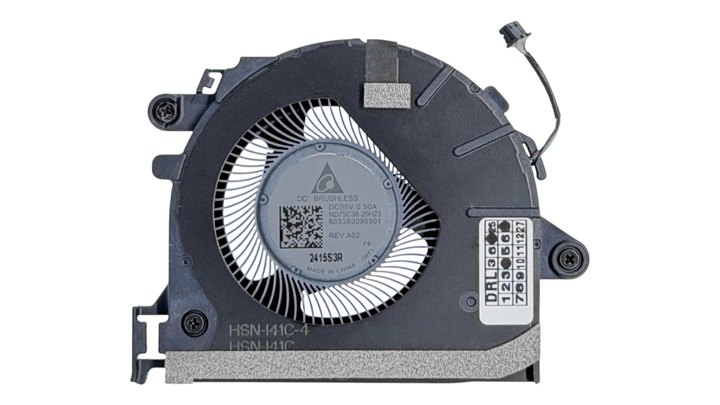 CPU cooling fan compatible HP HSN-I37C-4, HSN-I41C-4, ND75C38-20H23, 6033B0090901, EG50040S1-1C190-S9A, ND75C38-19G15, M07102-001, M44335-001, DFS5K123043638, EliteBook 830 G7, 830 G8, 840 G8, 845 G8