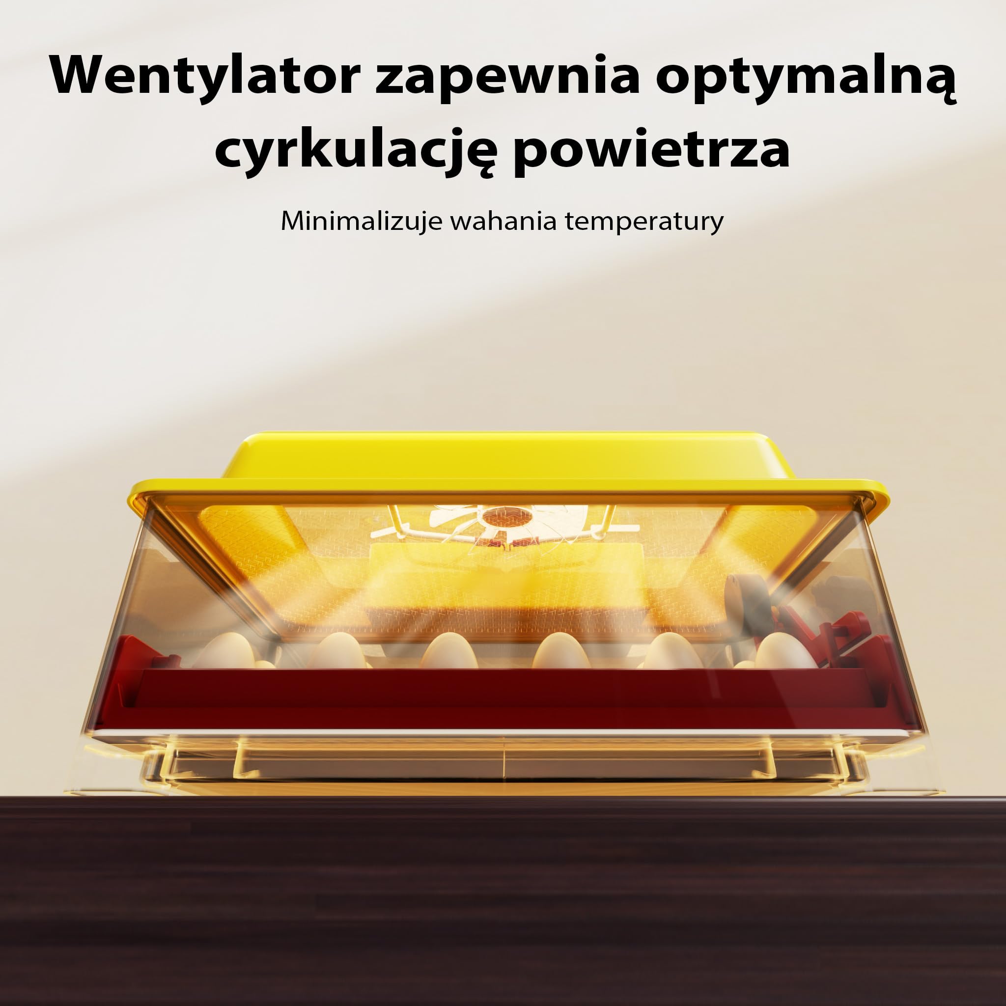 Wiltec Automatyczny inkubator dla 24 jaj, klujnik, wylęgarka z systemem obracania, precyzyjną regulacją temperatury i wilgotności do hodowli domowej