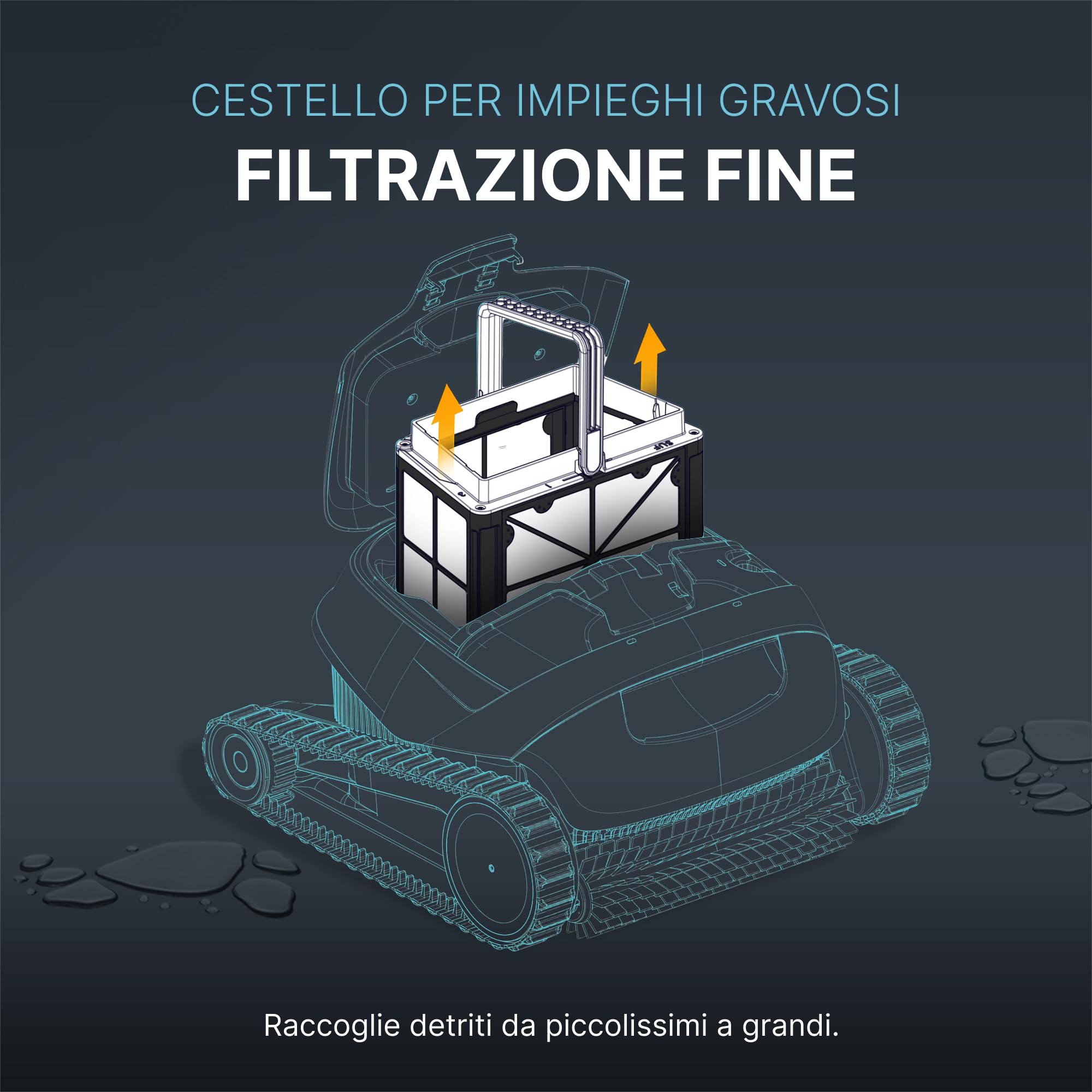Dolphin Ricambio Originale Cestello Filtro fine - Codice 9991459-R1