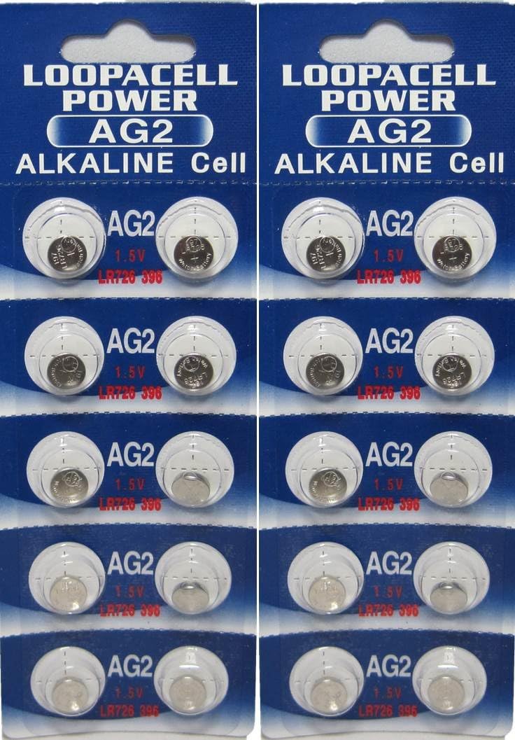 LOOPACELL 20 X AG2 Alkaline Button Cell Batteries