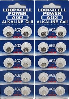 20 X LOOPACELL AG2 Alkaline Button Cell Batteries