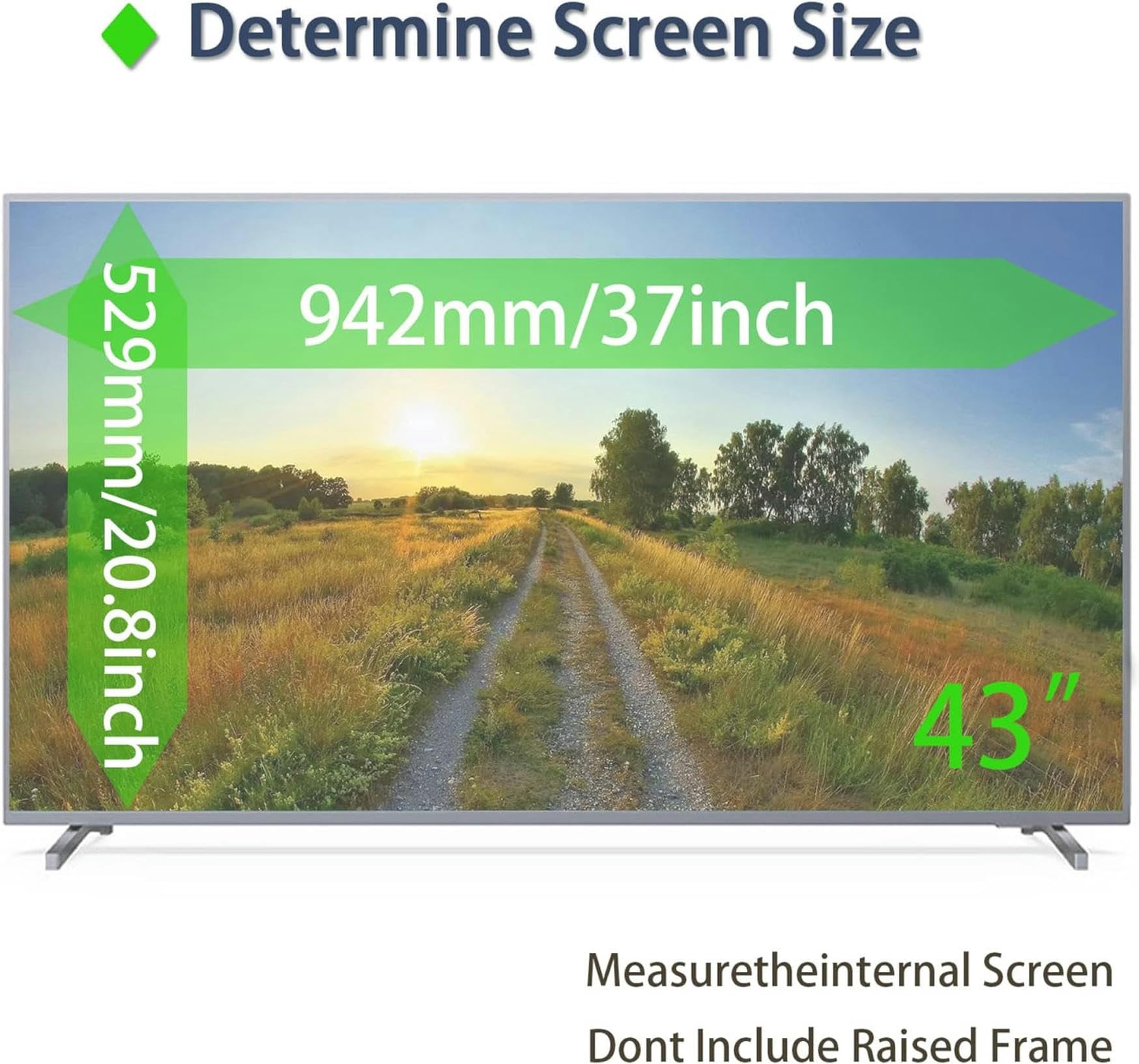 Pellicola Protettiva Antiriflesso Per Schermo Tv Da 43 Pollici, Pellicola Protettiva Opaca/Antiriflesso/Anti Luce Blu Per Alleviare L'Affaticamento Degli Occhi, Compatibile Con Samsung, Sharp, Tcl, T