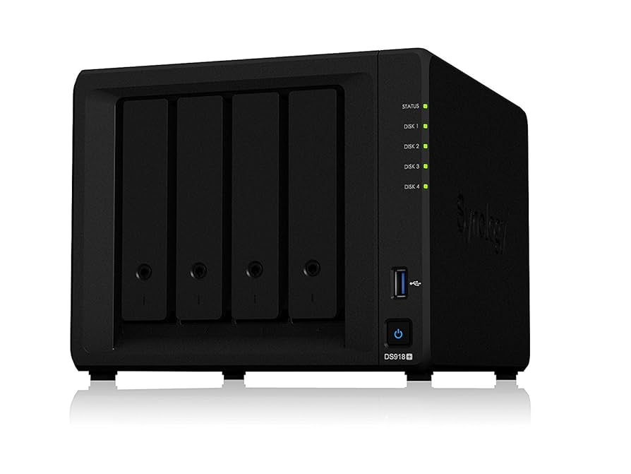 Synology DiskStation DS918+, Black: Network Attached Storage