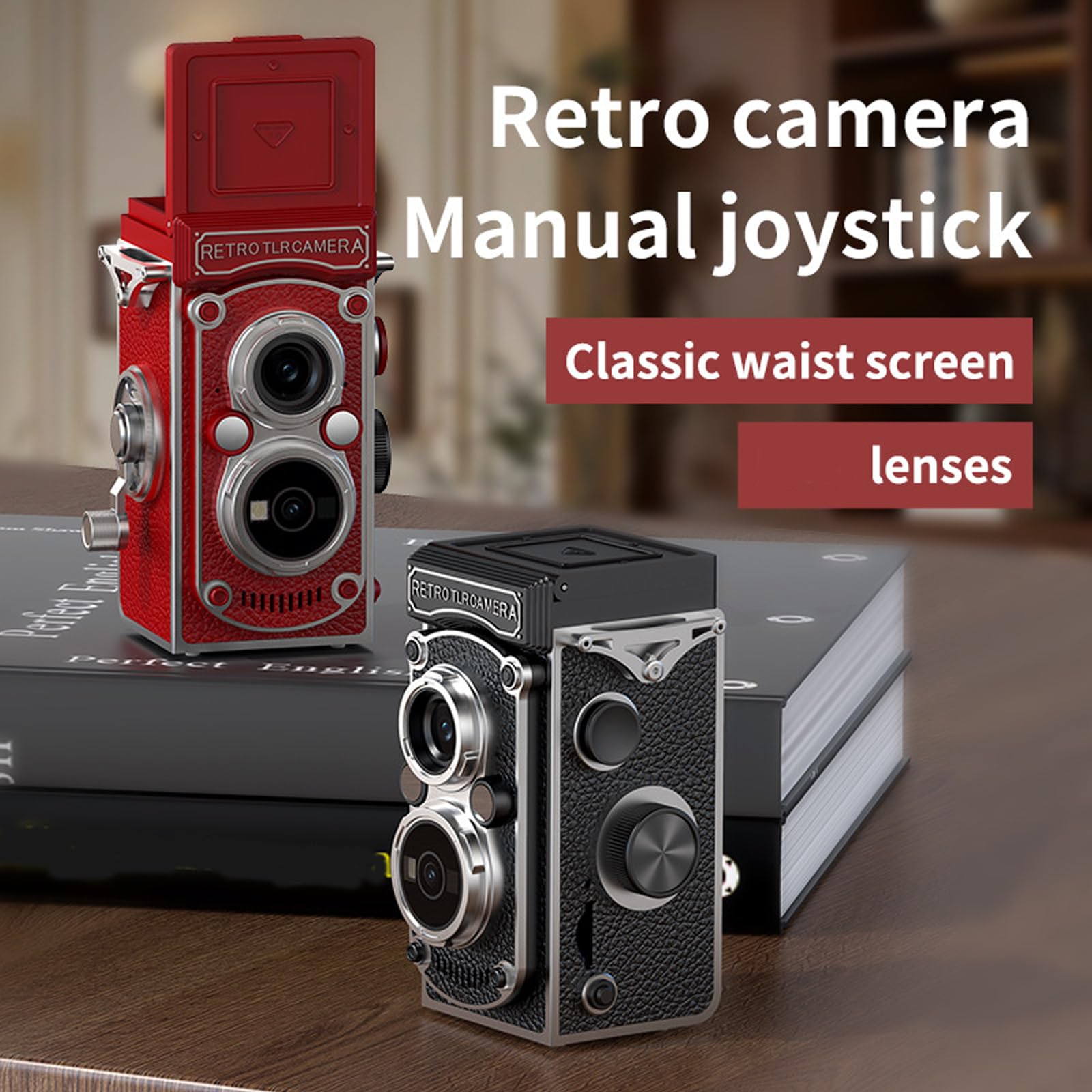 Fotocamera digitale di design con schermo inclinabile, capacità 32 GB, luce integrata e supporto per fotocamera tradizionale