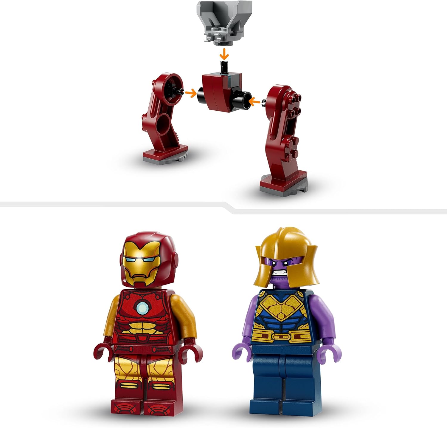 Lego 76263 Marvel Iron Man Hulkbuster vs. Thanos Set for Children from 4 Years, Superhero Action Based on Avengers: Infinity War, with Buildable Action Figure, Toy Plane and 2 Mini Figures