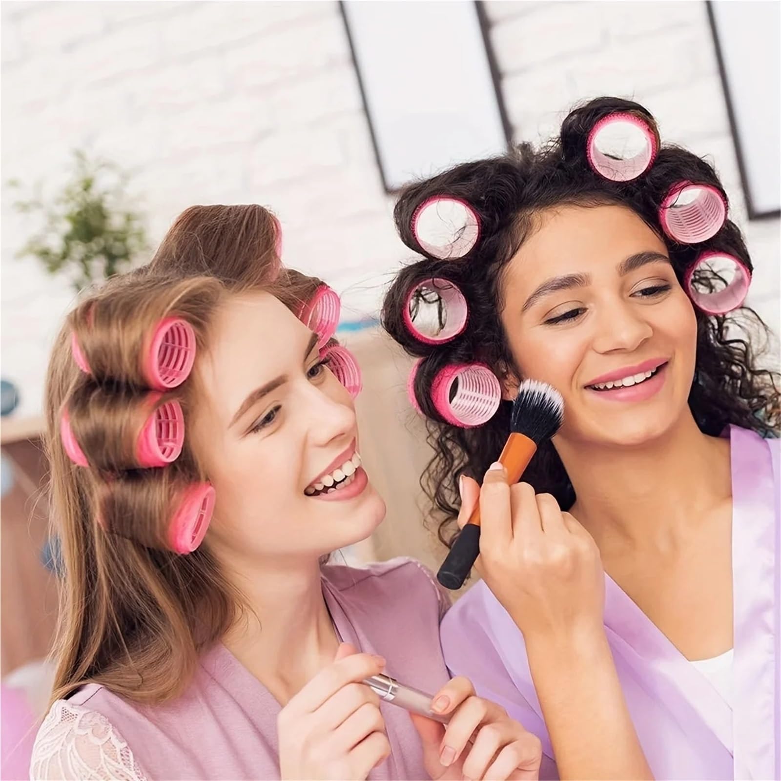 Lockenwickler-Set Ohne Hitze, Selbsthaftende Lockenwickler Für DIY-Frisuren