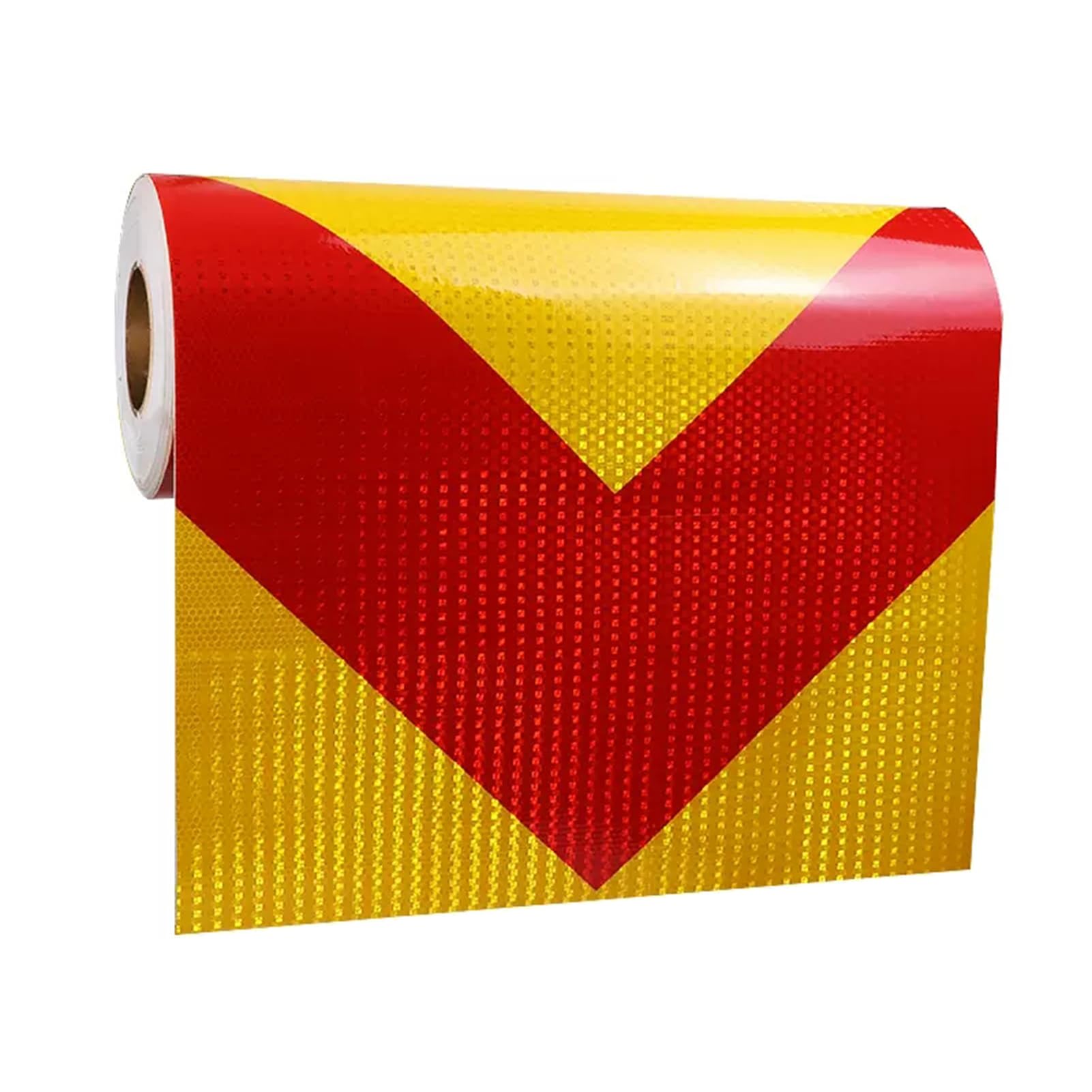 Cinta Reflectante de Flechas de 50 cm X 25 Metros, Cinta de Seguridad, Cinta de Advertencia, Pegatina Reflectante Autoadhesiva Impermeable, Amarilla Y Negra/Red Yellow