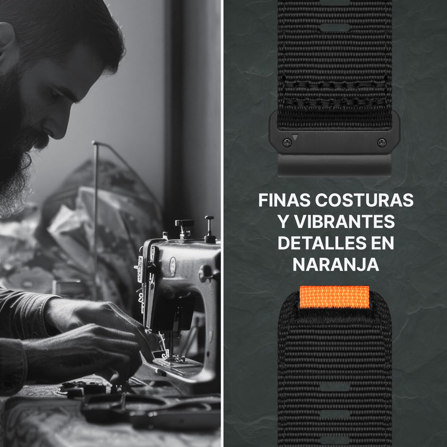 Bandletic 22mm Correa Compatible con Garmin Fenix 6 Pro/Fenix 7/Fenix 8 47mm/Fenix 6/Fenix 5, QuickFit Nylon Militar Sport Duradero Muñequera para Epix 2/Forerunner 945/965/955/Instinct 2