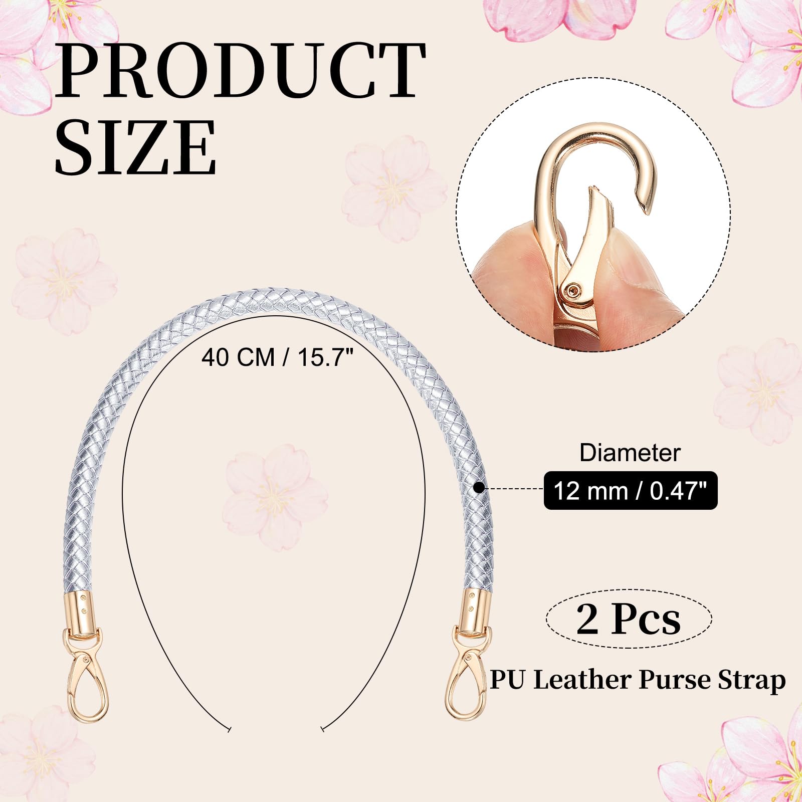 PATIKIL Braided Purse Straps 40cm / 15.7" - Image 2