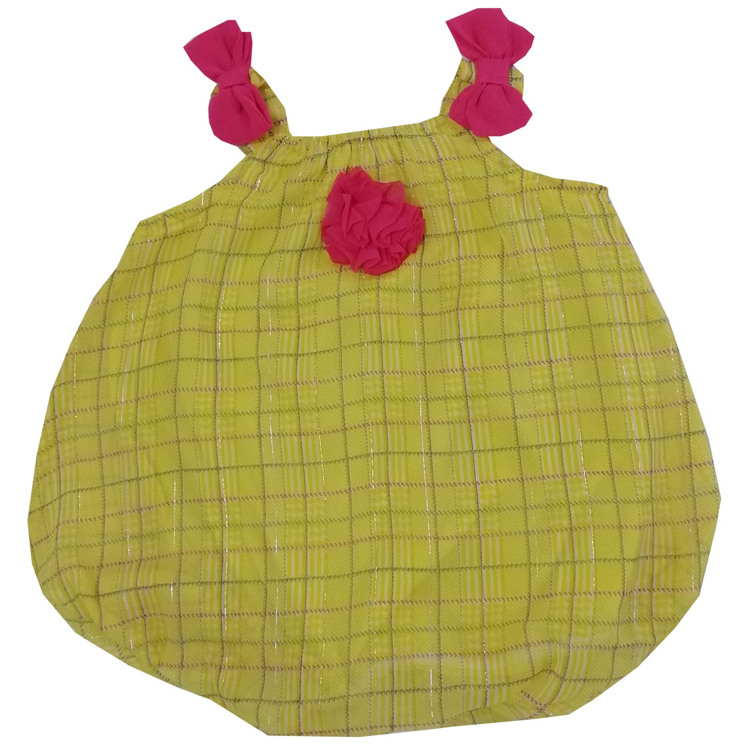 Printed Romper Dress for Baby Girls with Lining Snap Button