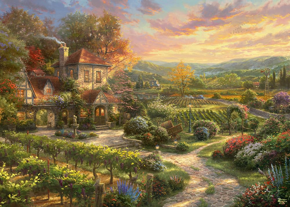 Schmidt Spiele | Thomas Kinkade: In the Vineyards (2000pc) | Puzzle | Ages 12+