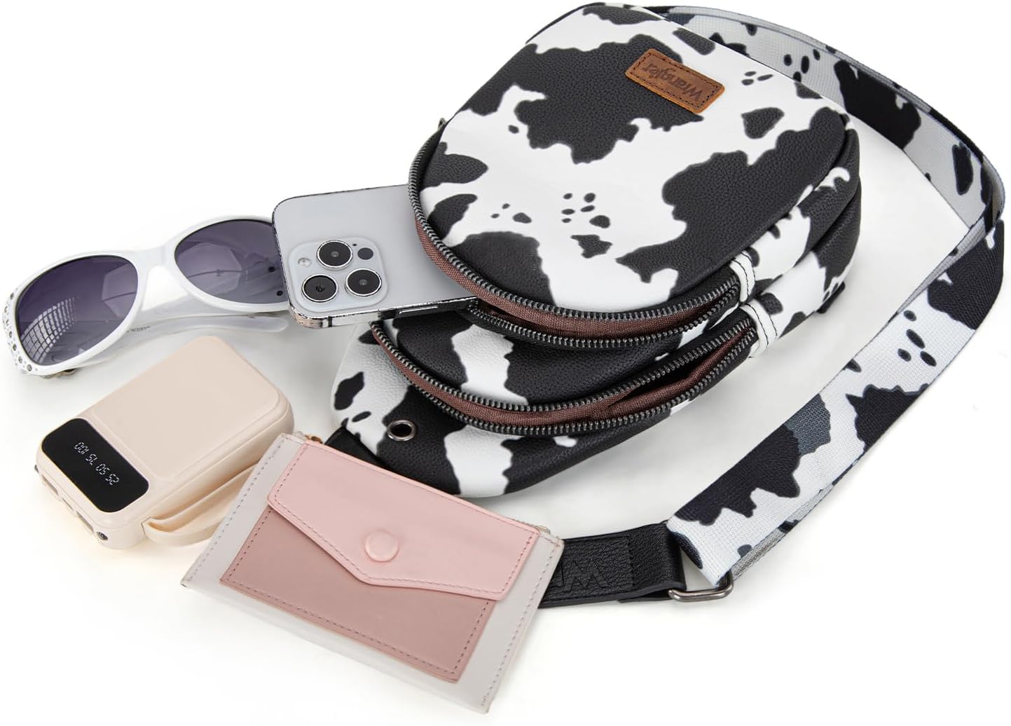 Wrangler Western Crossbody Sling Bags for Women Backpack Chest Bag for Travel, Daily Use, and Gifts - Leopard and Cow Print - Image 6