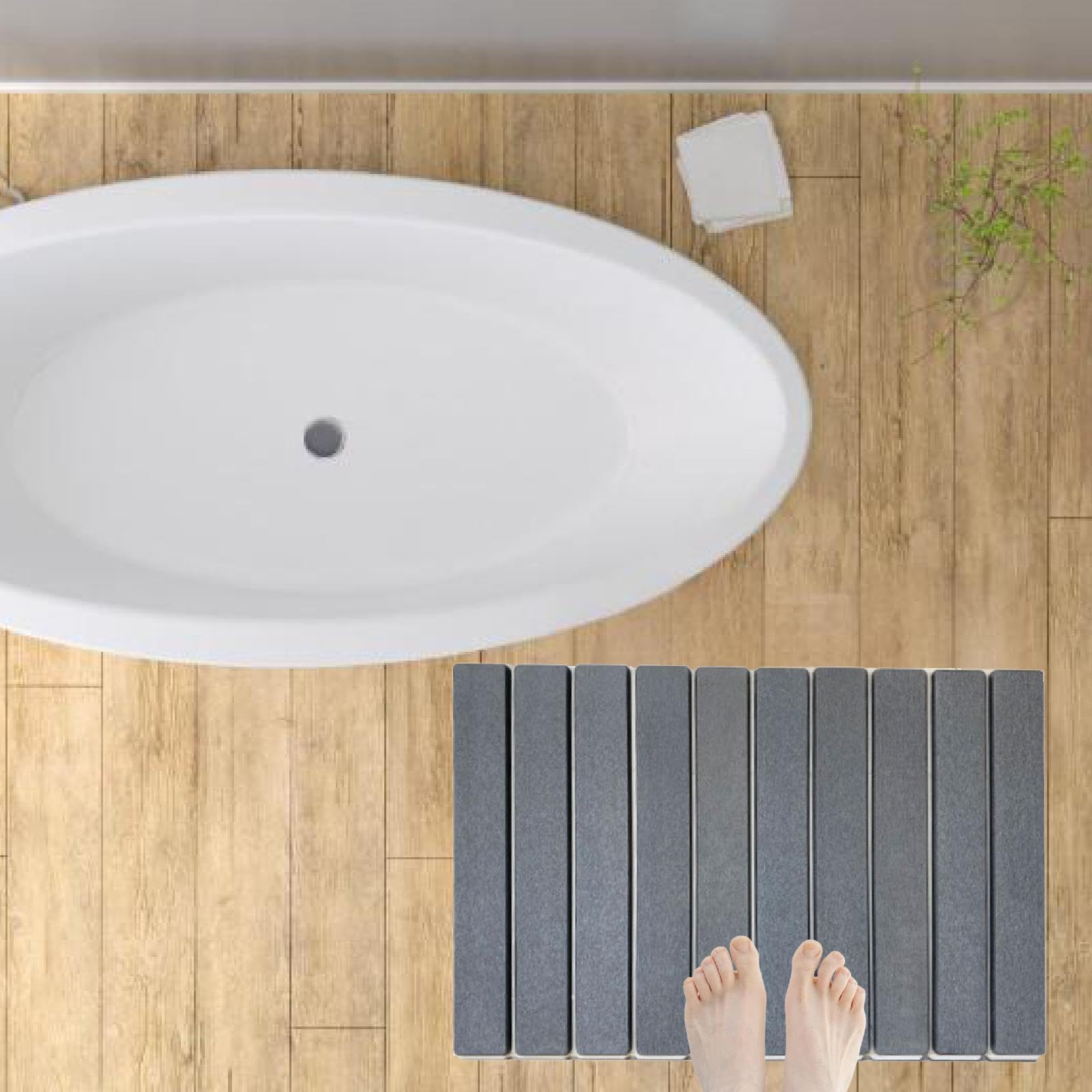 rockible Tapis de Séchage Égouttoir à Vaisselle Pliable Tapis D'Évier sous-plat de Cuisine à Séchage Rapide avec Finition Lisse Adapté pour Organiser La, Gris Foncé