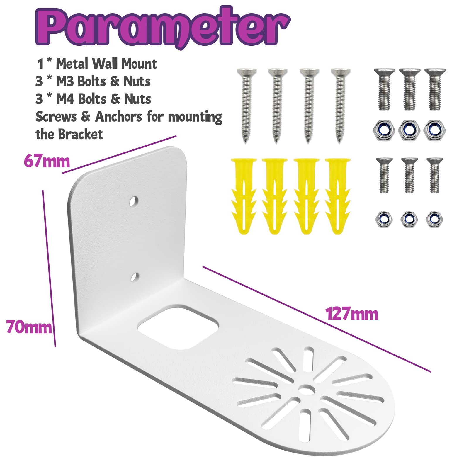 sciuU Soporte de Pared / Techos compatible con TP-Link Tapo Cámara Vigilancia, Placa de Metal Engrosado, Metálico Accesorios Soporte para Cámara Vigilancia Interior
