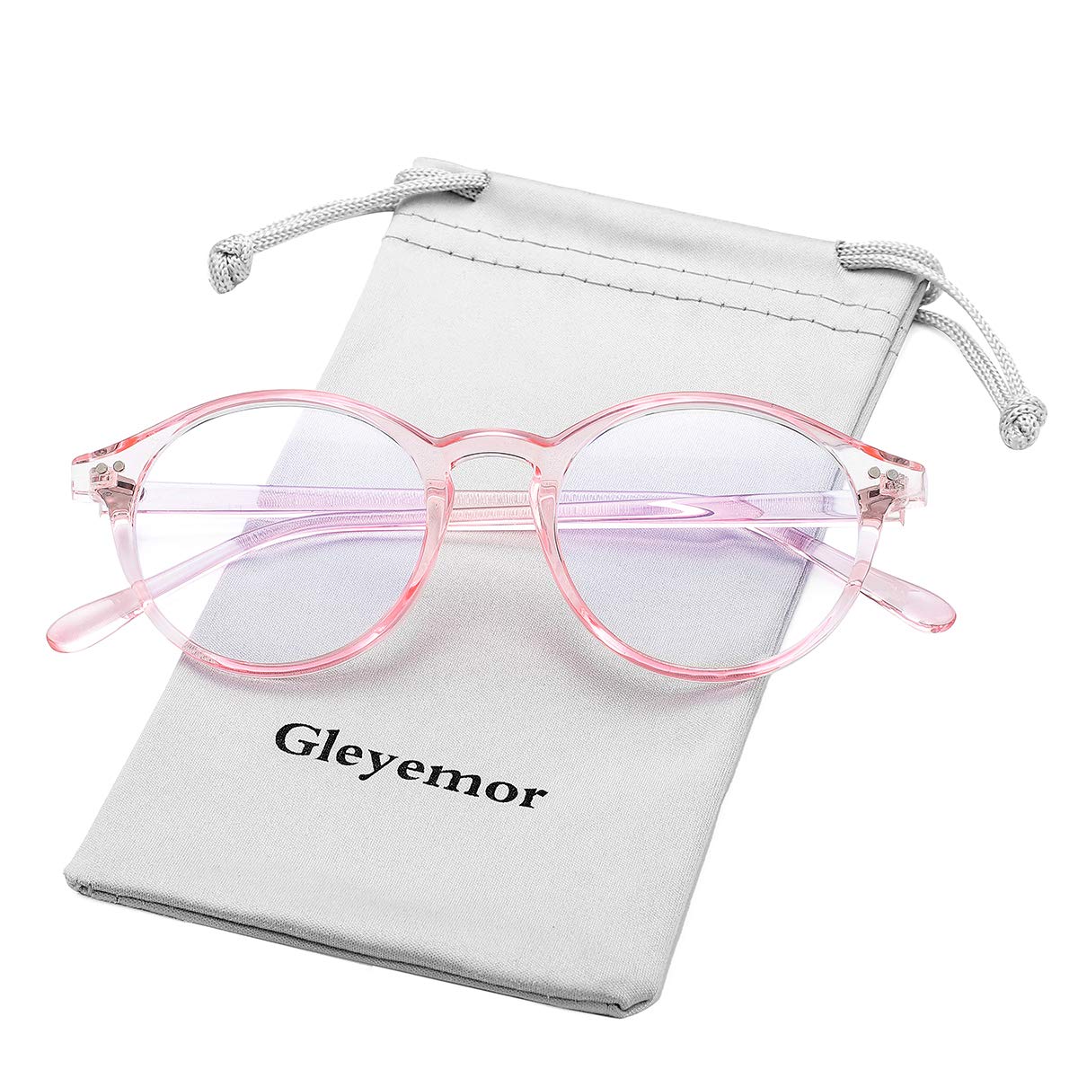 Gleyemor Blue Light Glasses for Men Women, Vintage Round Frame Computer Eyeglasses