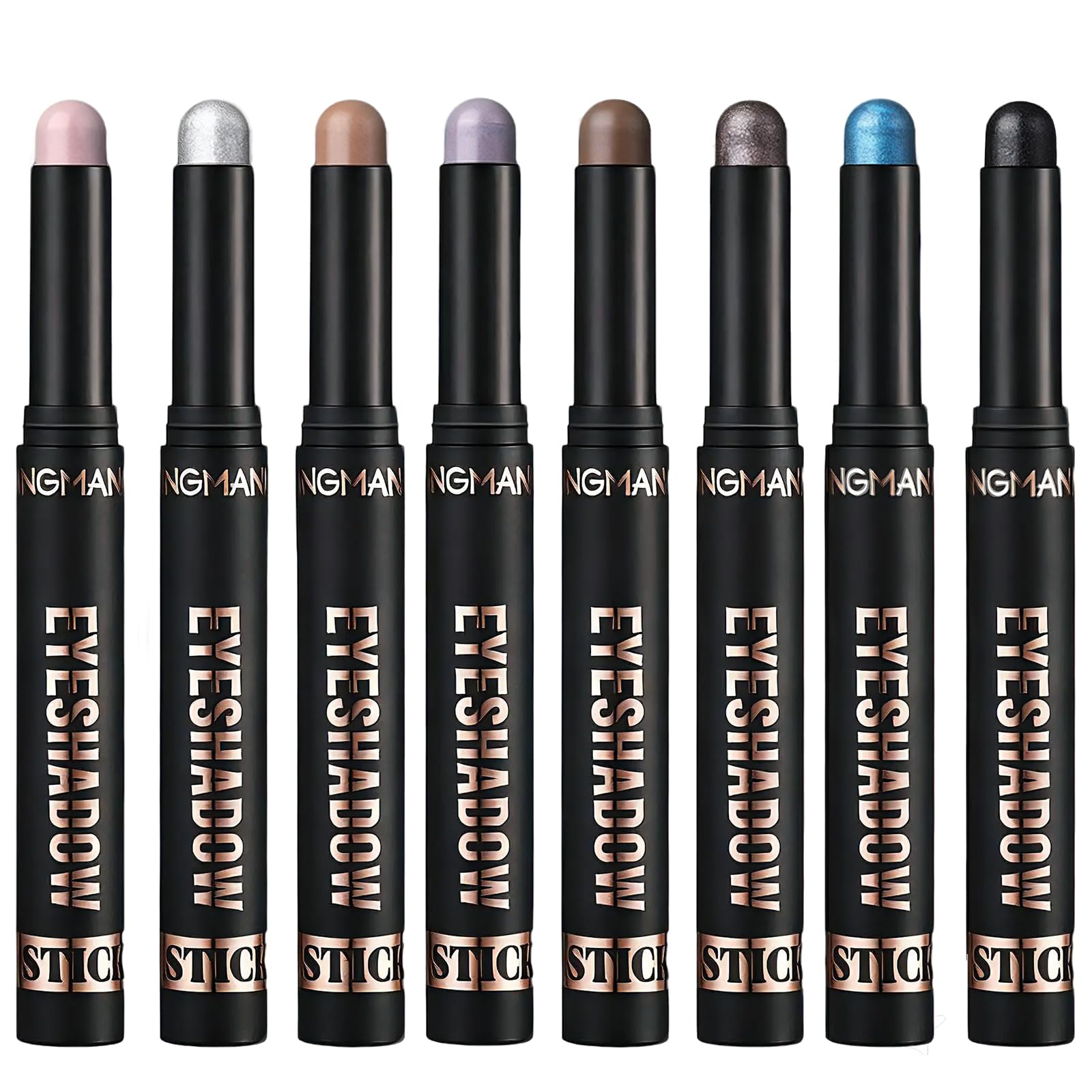 Cienie do powiek w sztyfcie, 8 * 2g Zestaw ołówków do cieni do powiek z brokatem i matowym, Eye Shadow Stick w kremie, łatwy w użyciu, tworzy kredki do oczu i długotrwały makijaż oczu (zestaw C)