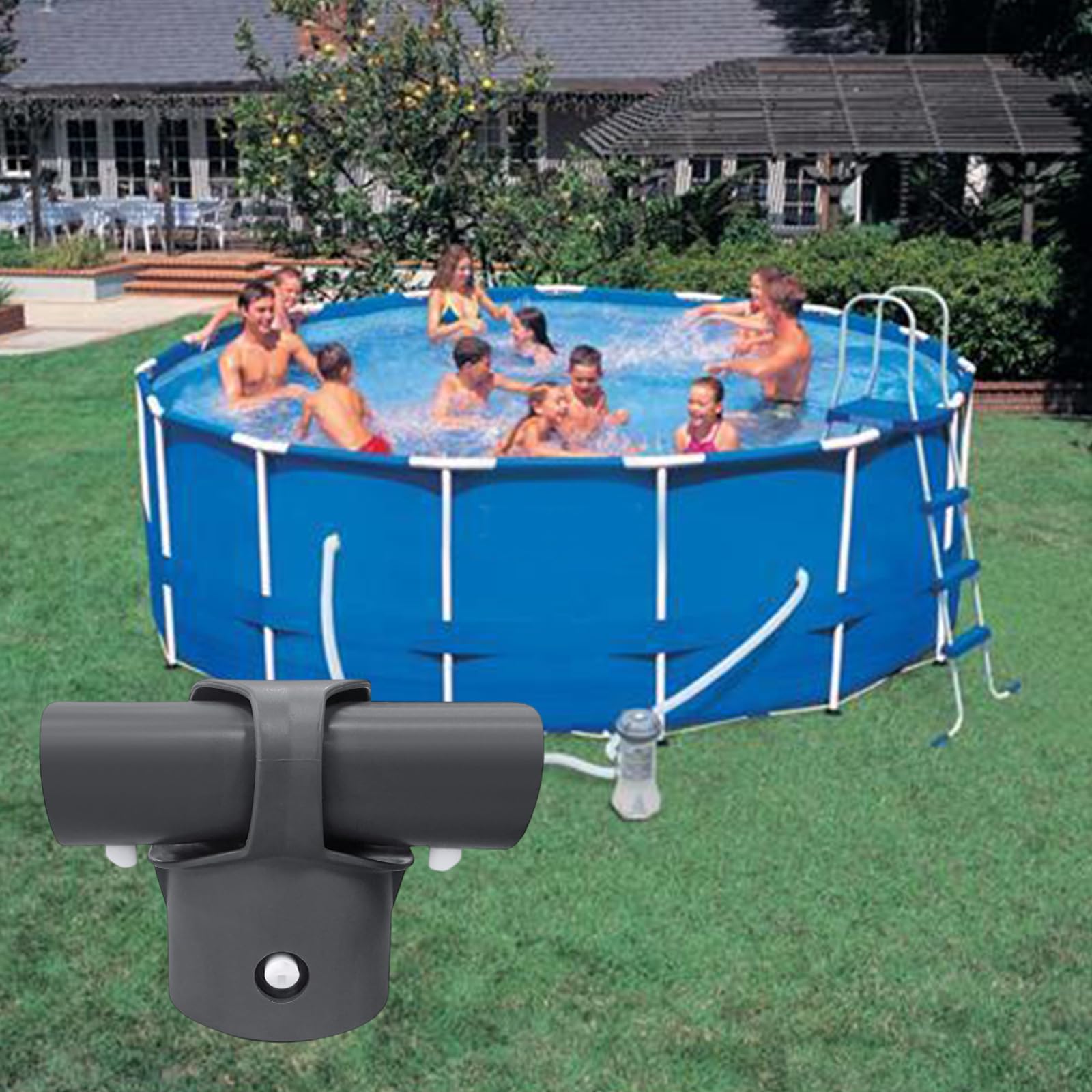 Effizienter T Verbindungs Pool Schlauchverbinder, effektiver Pool Schlauchadapter, geeignet zur Verbesserung der Wartungseffizienz, Ersatzverbindung für Pools