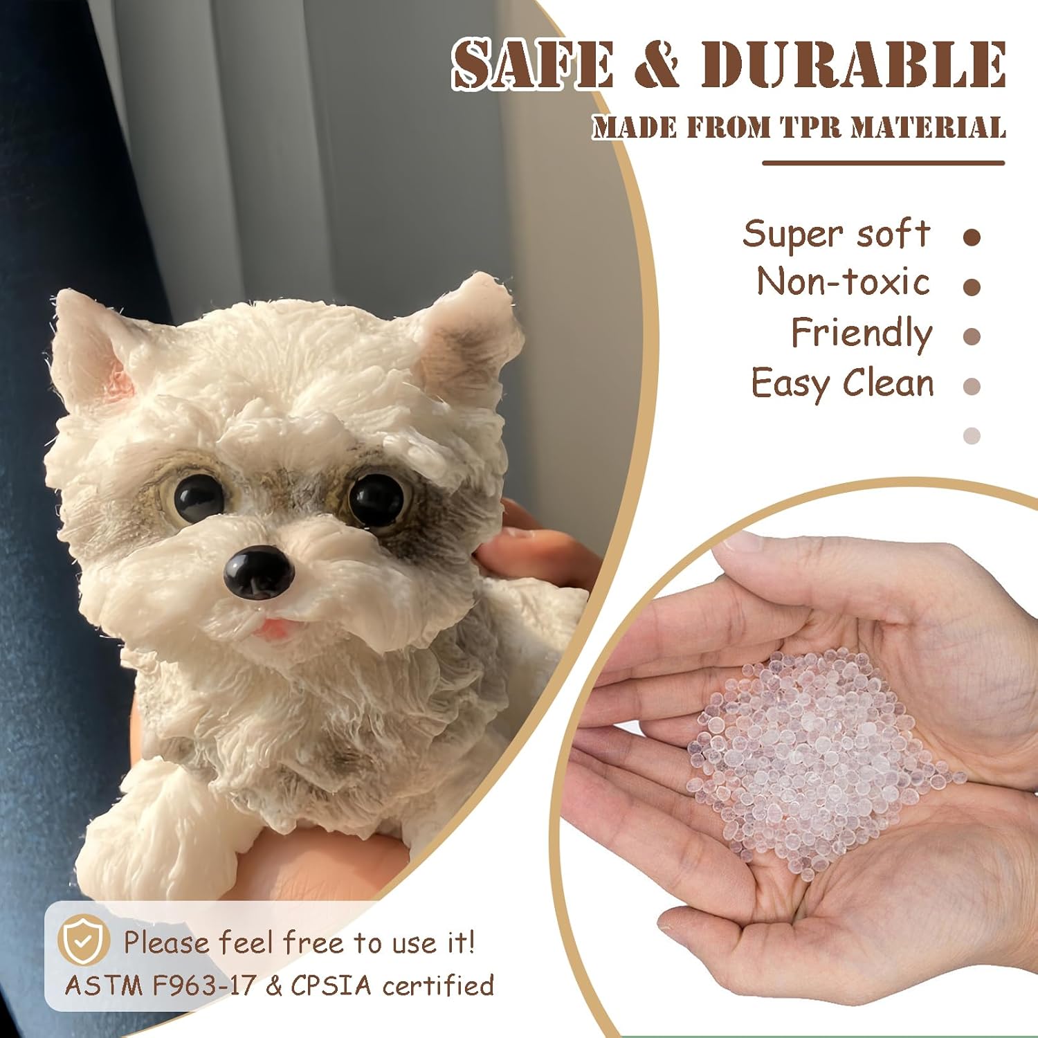 Big taba Squishy Dog, Cute Squishy Dog Stress Relief Toy for Adult/Kids, Handmade Soft Shih Tzu Design, Perfect Squeeze Toys Gift for Relaxation and Fun (6‘ Big Shih Tzu) - Image 5